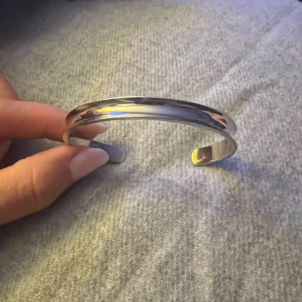 Ashley Bridget Silver Tone Cuff Bracelet Classic Simple
